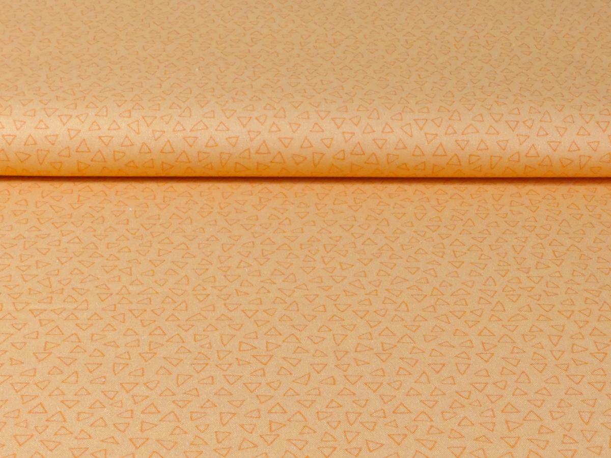 Frogtastic Patchworkstoff von Benartex Ton in Ton Dreiecke apricot orange